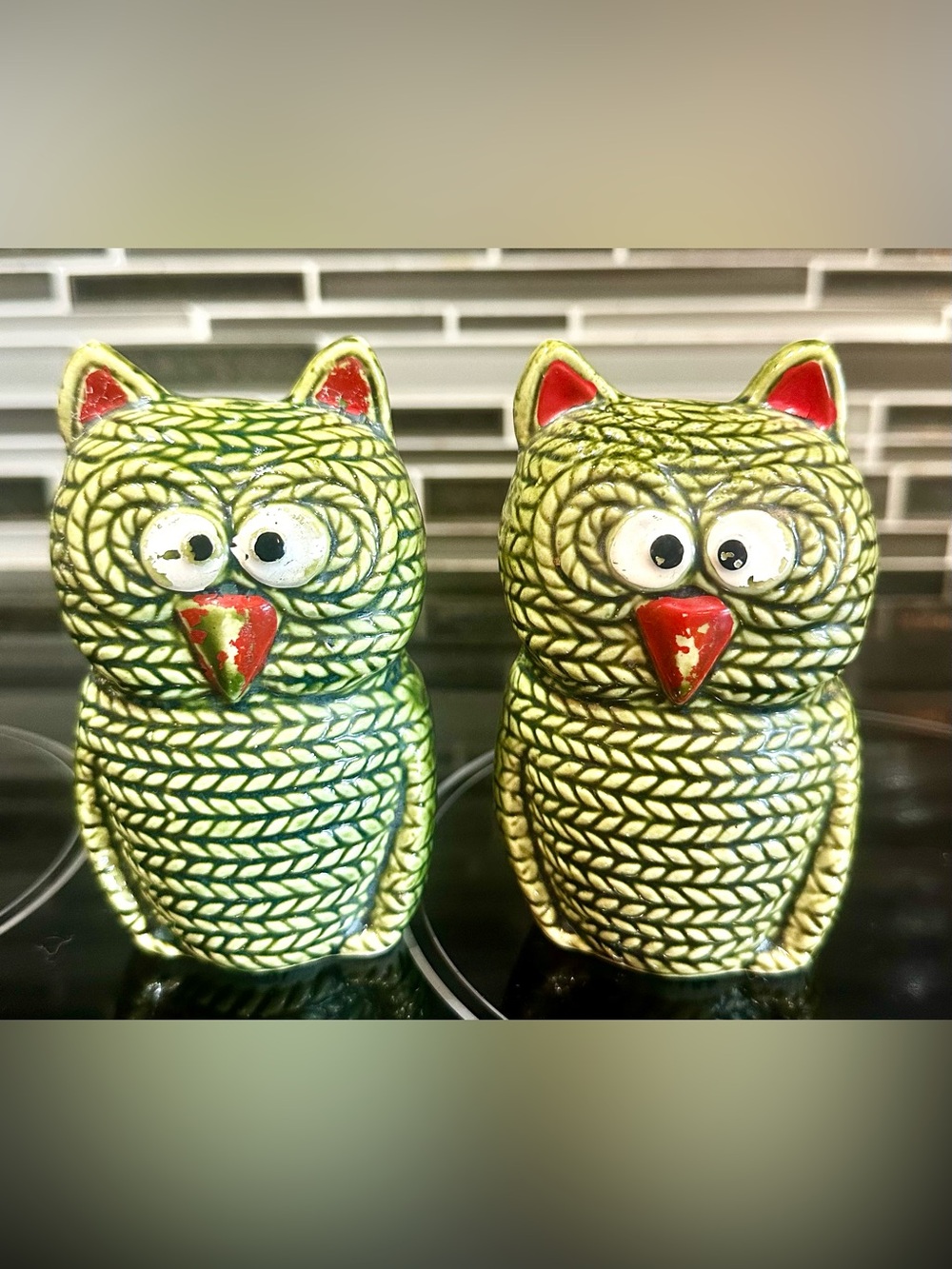 Vintage Retro Owl Salt & Pepper Shakers